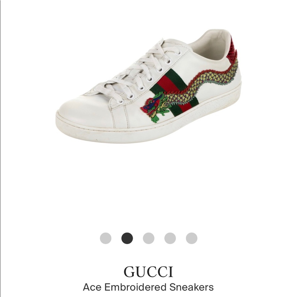 Gucci Ace Embroidered dragon